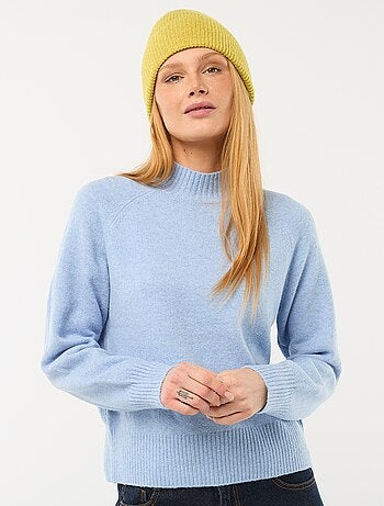 Pull en maille col montant