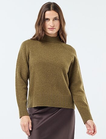 Pull en maille col montant