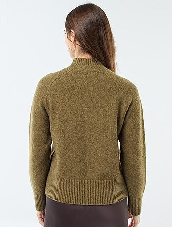 Pull en maille col montant
