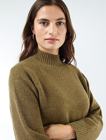 Pull en maille col montant