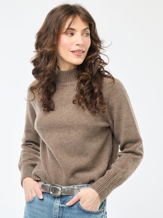 Pull en maille col montant