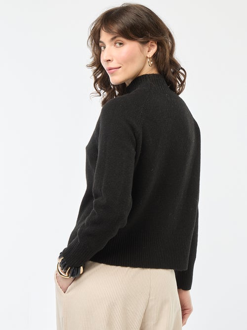Pull en maille col montant - Kiabi