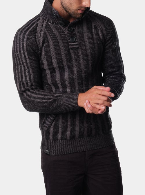 Pull en maille col montant - Kiabi