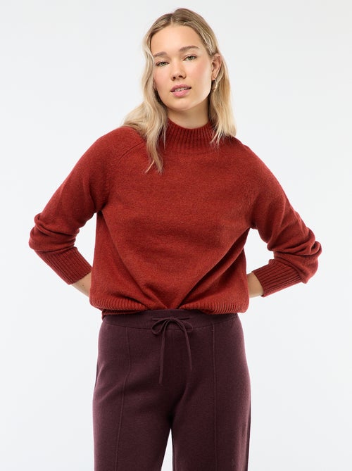 Pull en maille col montant - Kiabi