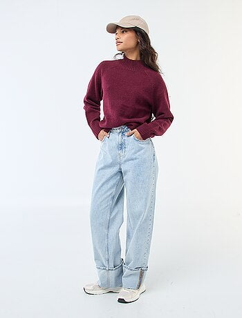 Pull en maille col montant