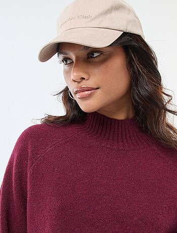 Pull en maille col montant