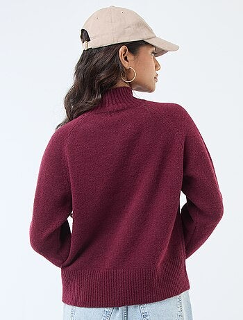 Pull en maille col montant