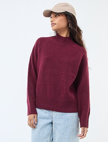 Pull en maille col montant