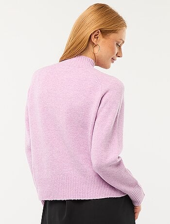 Pull en maille col montant