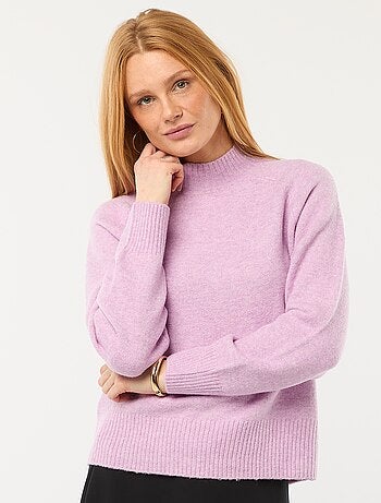 Pull en maille col montant