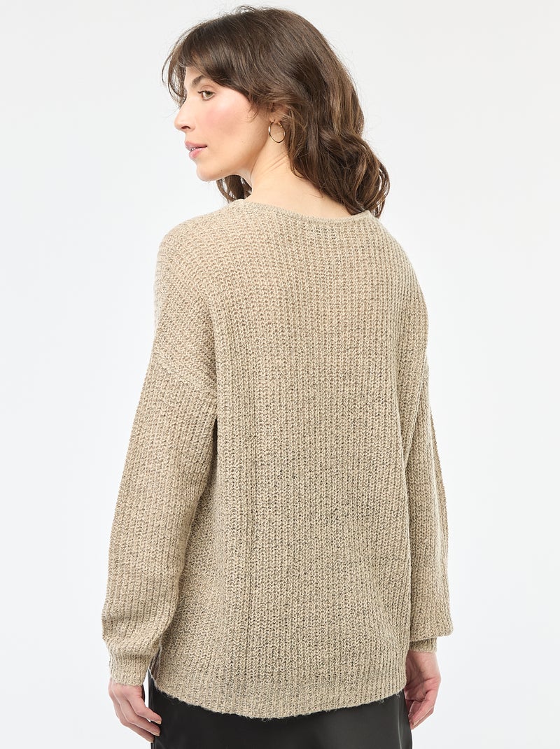 Pull Rayé Marin Denim Culture - Taille M, Col V, En Maille Coton-acrylique, Neuf Avec étiquettes