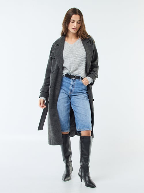 Pull en maille col V 'JDY' - Kiabi