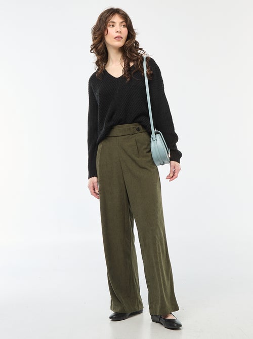 Pull en maille col V 'JDY' - Kiabi