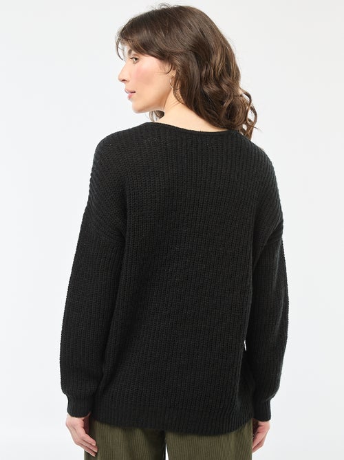 Pull en maille col V 'JDY' - Kiabi