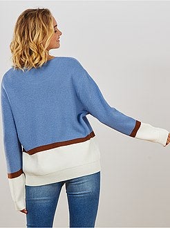 Pull en maille color block - Kiabi
