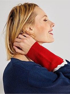 Pull en maille color block - Kiabi