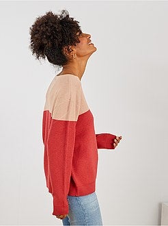 Pull en maille color block - Kiabi