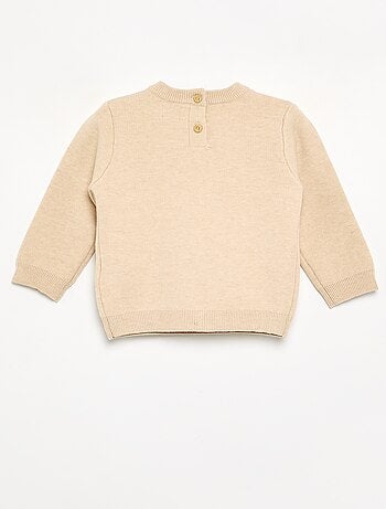 Pull en maille compacte avec broderies animaux