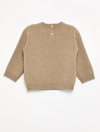 Pull en maille compacte avec broderies animaux