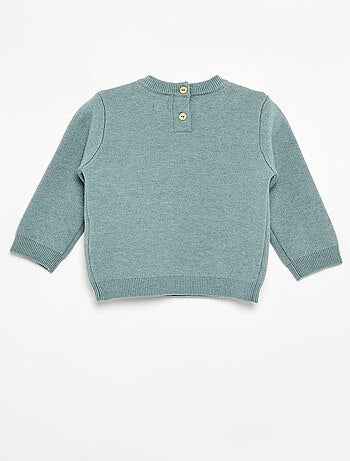 Pull en maille compacte avec broderies animaux