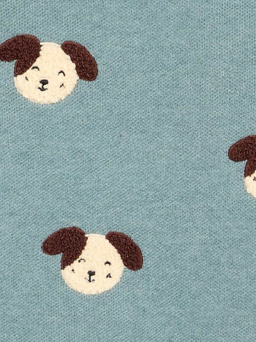 Pull en maille compacte avec broderies animaux - Kiabi