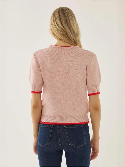 Pull en maille contrastée - Kiabi