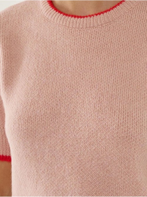 Pull en maille contrastée - Kiabi