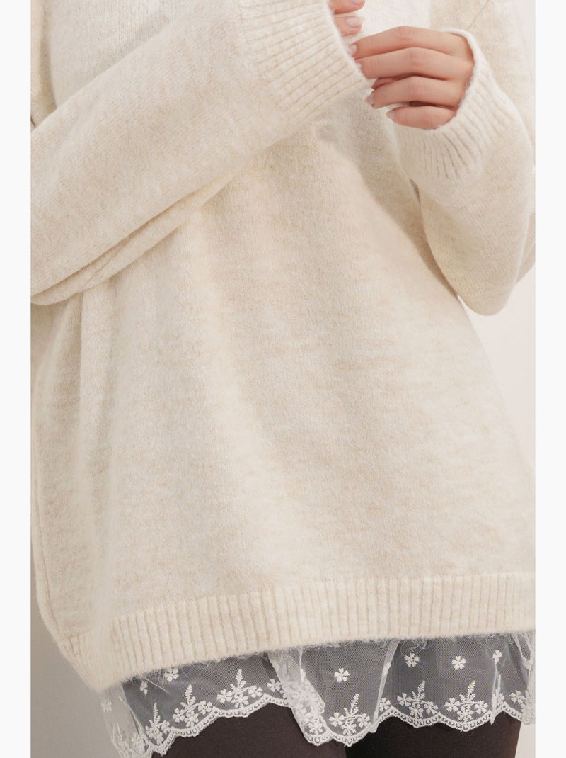Pull en maille côtelée bdart Beige naturel - Kiabi