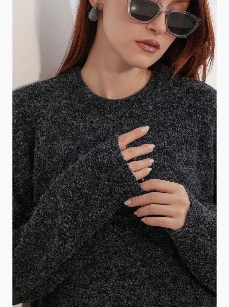 Pull en maille côtelée bdart Gris Noir - Kiabi