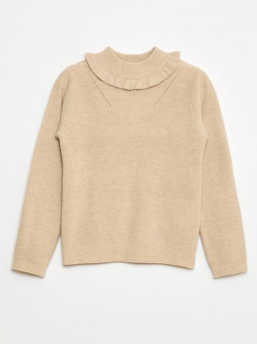 Pull en maille côtelée - Kiabi