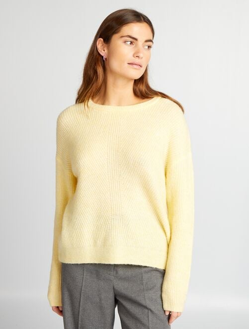 Pull jaune 2025 femme kiabi