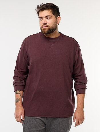 Pull en maille côtelée et col rond