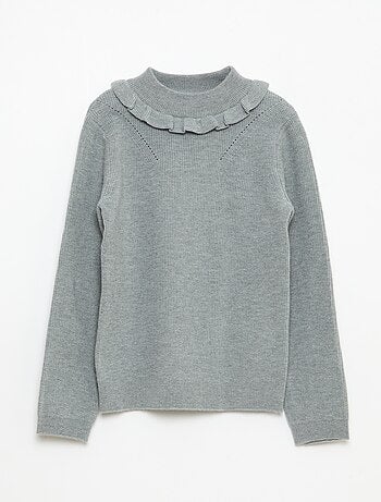 Pull en maille côtelée