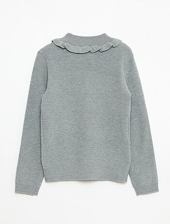 Pull en maille côtelée