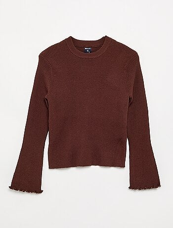 Pull en maille côtelée