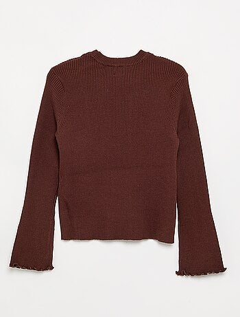 Pull en maille côtelée