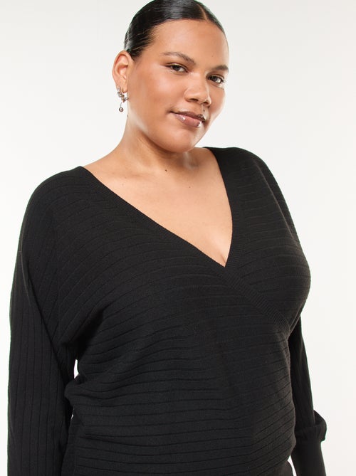 Pull en maille côtelée - Kiabi