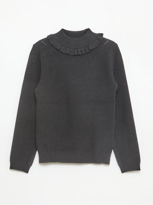 Pull en maille côtelée - Kiabi
