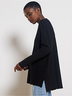 Pull en maille côtelée - Kiabi