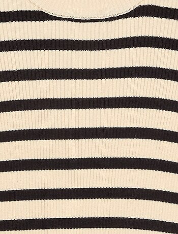 Pull en maille côtelée