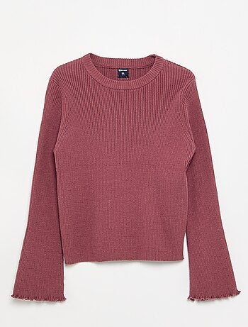 Pull en maille côtelée