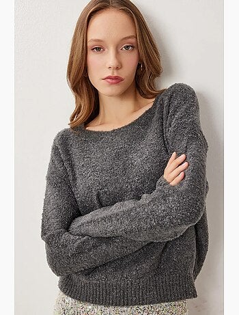 Pull en maille côtelée texturée istanbul