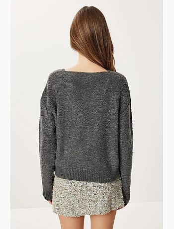 Pull en maille côtelée texturée istanbul