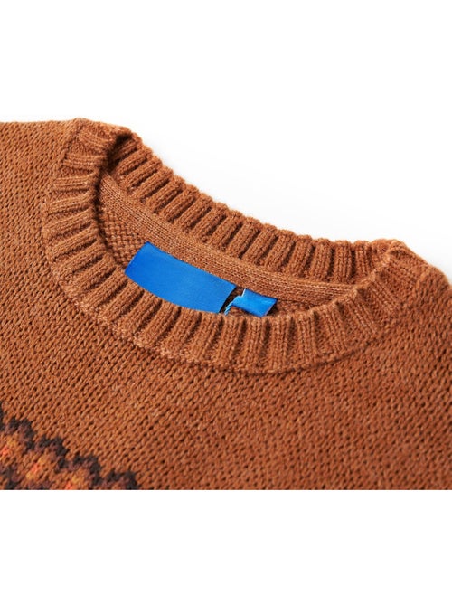 Pull en maille coton col rond manches longues - vidaxl - Kiabi