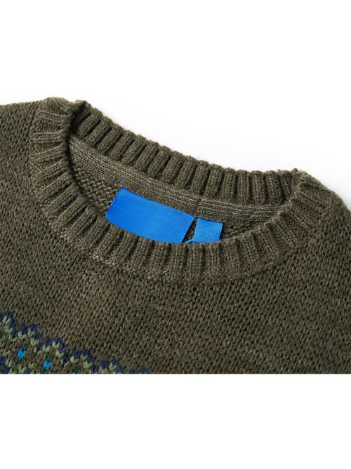 Pull en maille coton col rond manches longues - vidaxl - Kiabi