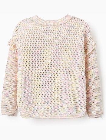 Pull en maille de coton à volants
