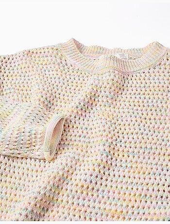 Pull en maille de coton à volants