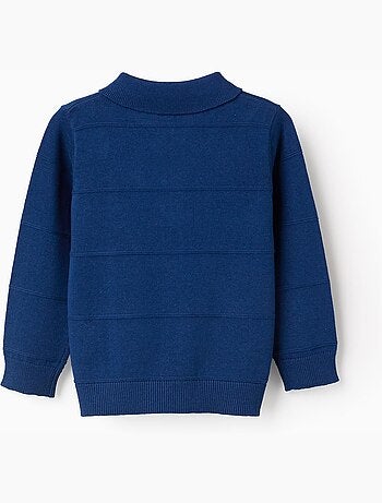 Pull en maille de coton avec lignes en relief