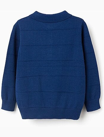 Pull en maille de coton avec lignes en relief