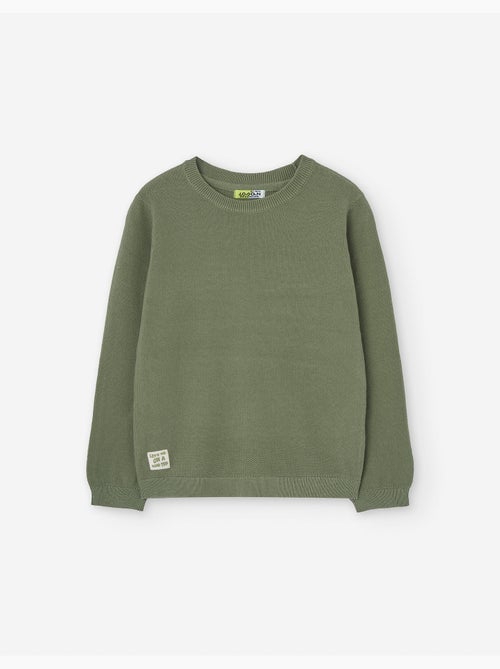 Pull en maille de coton - Kiabi
